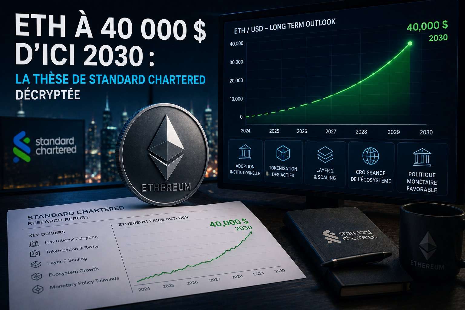 ETH à 40 000 dollars d’ici à 2030