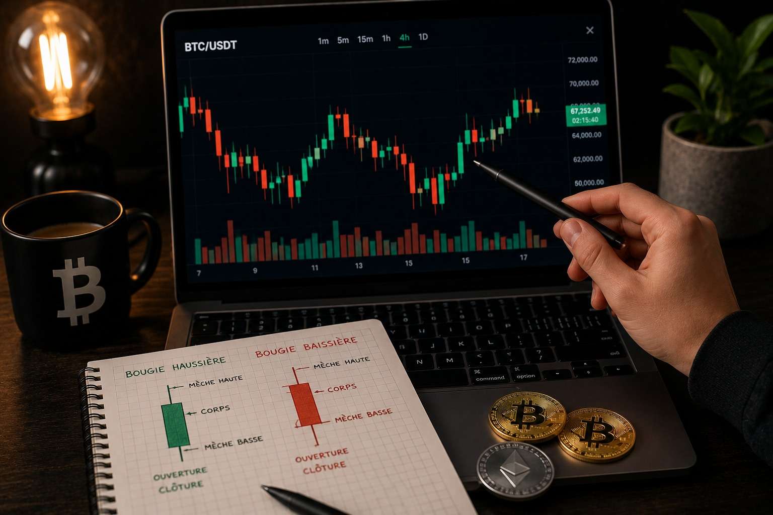 Comment lire une bougie japonaise en trading crypto