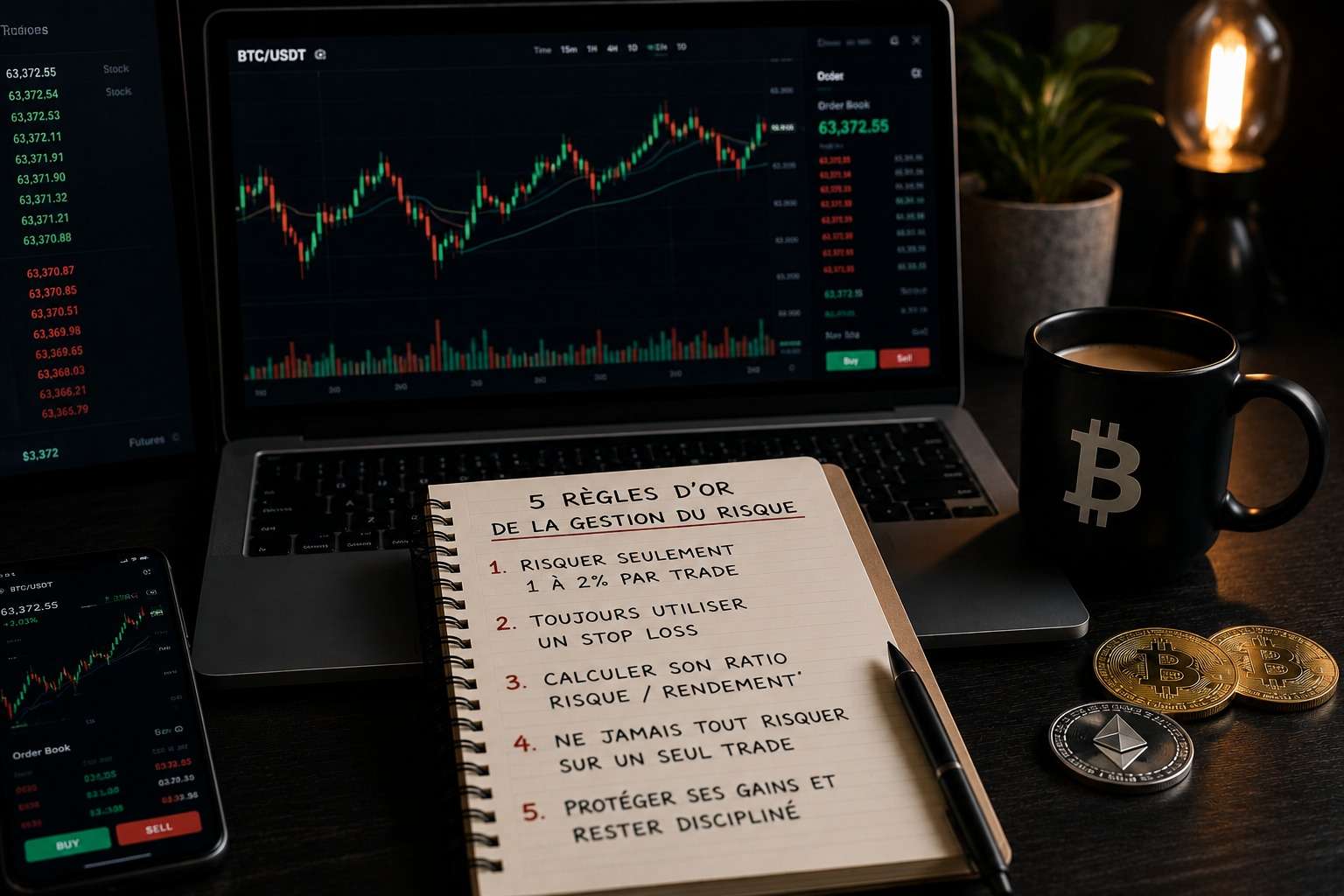 Les 5 règles d'or de la gestion du risque en trading crypto