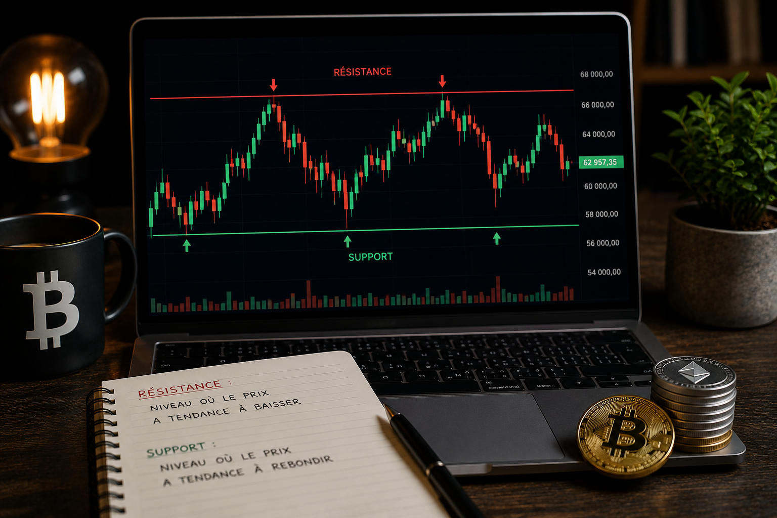 Supports et résistances en trading crypto